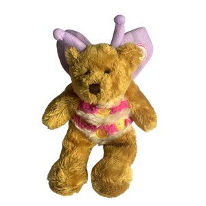 Plushland Butterfly Bear Plush Toy 2012 9" Soft Stuffed Animal